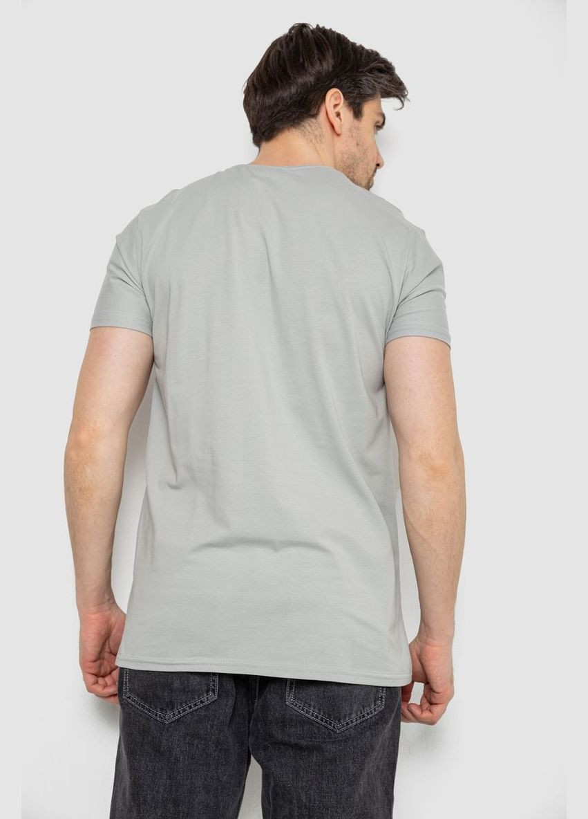 Оливковая футболка мужская однотонная базовая серо-оливковая размер 4xl (sku_244r2410) с коротким рукавом No Brand