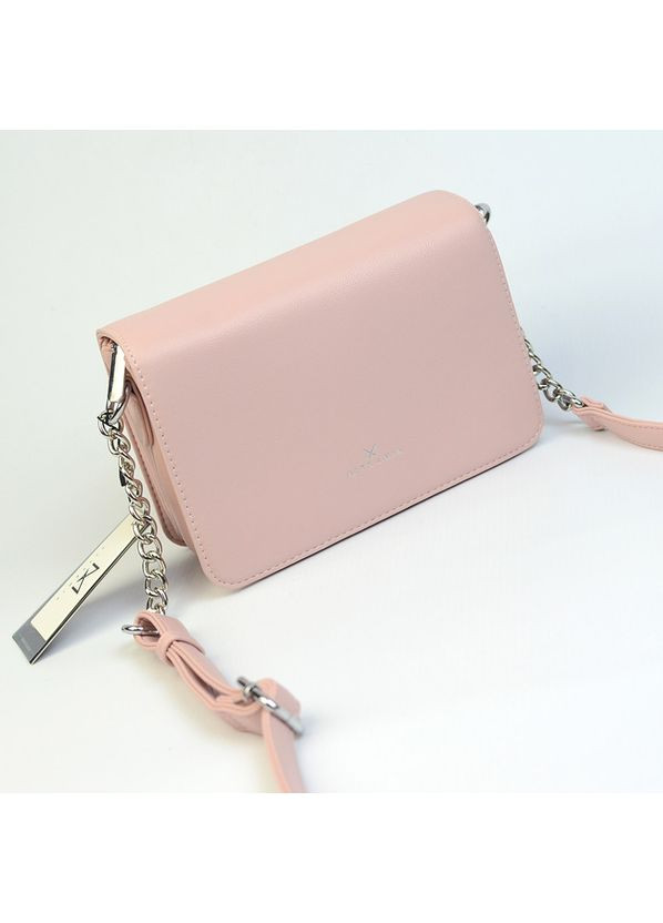 Рожева жіноча маленька молодіжна сумка крос-боді клатч через плече на три відділення Alex&Mia (354182787)