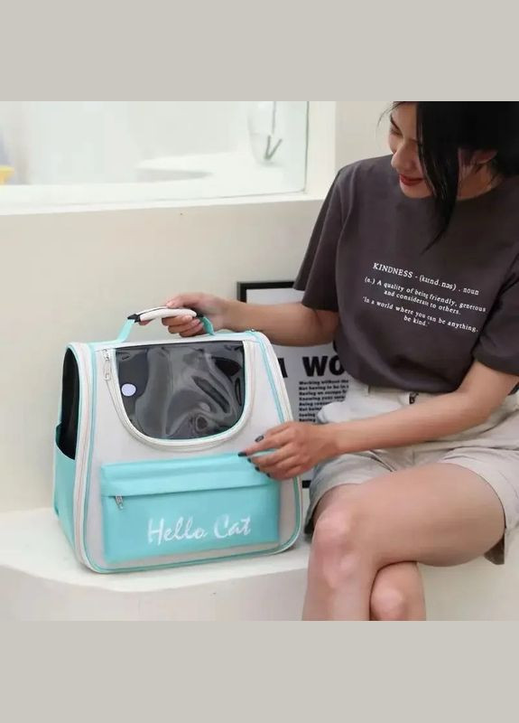 Сумка-рюкзак переноска для животных, рюкзак для собак и кото до 7,5 кг Hello Cat No Brand (306554421)