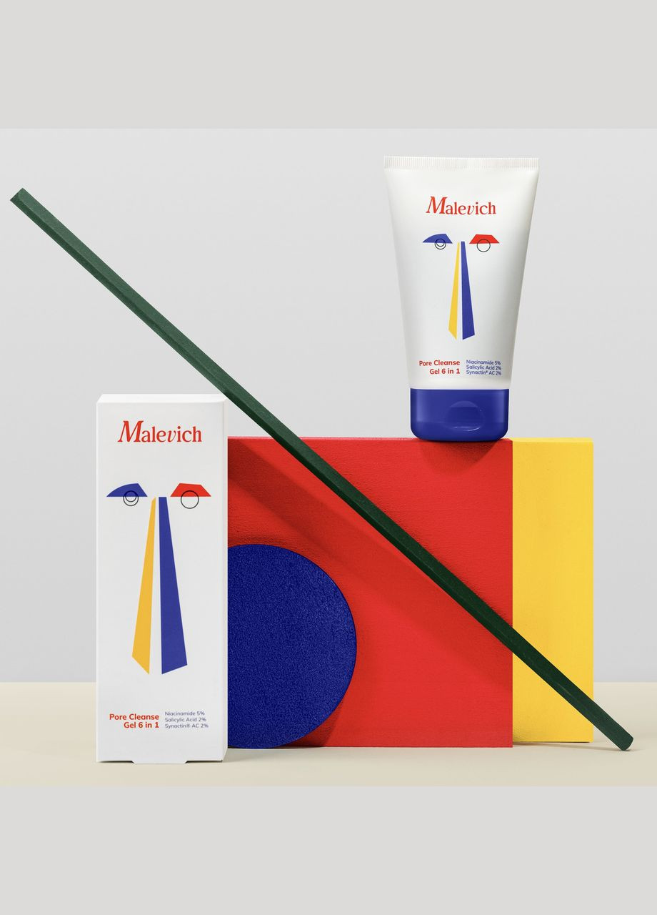 Балансувальний протизапальний гель для вмивання Pore Cleanse Gel 6 in 1 Malevich (315932637)