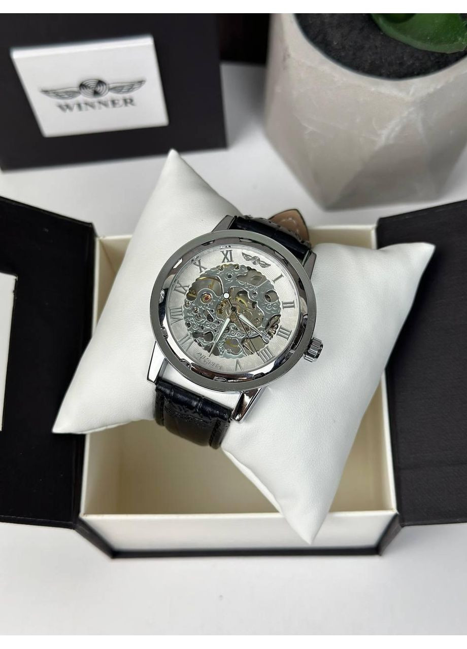 Мужские механические наручные часы Winner Original Skeleton с открытым механизмом выбрать цвет (sku_257+К) No Brand (350906494)