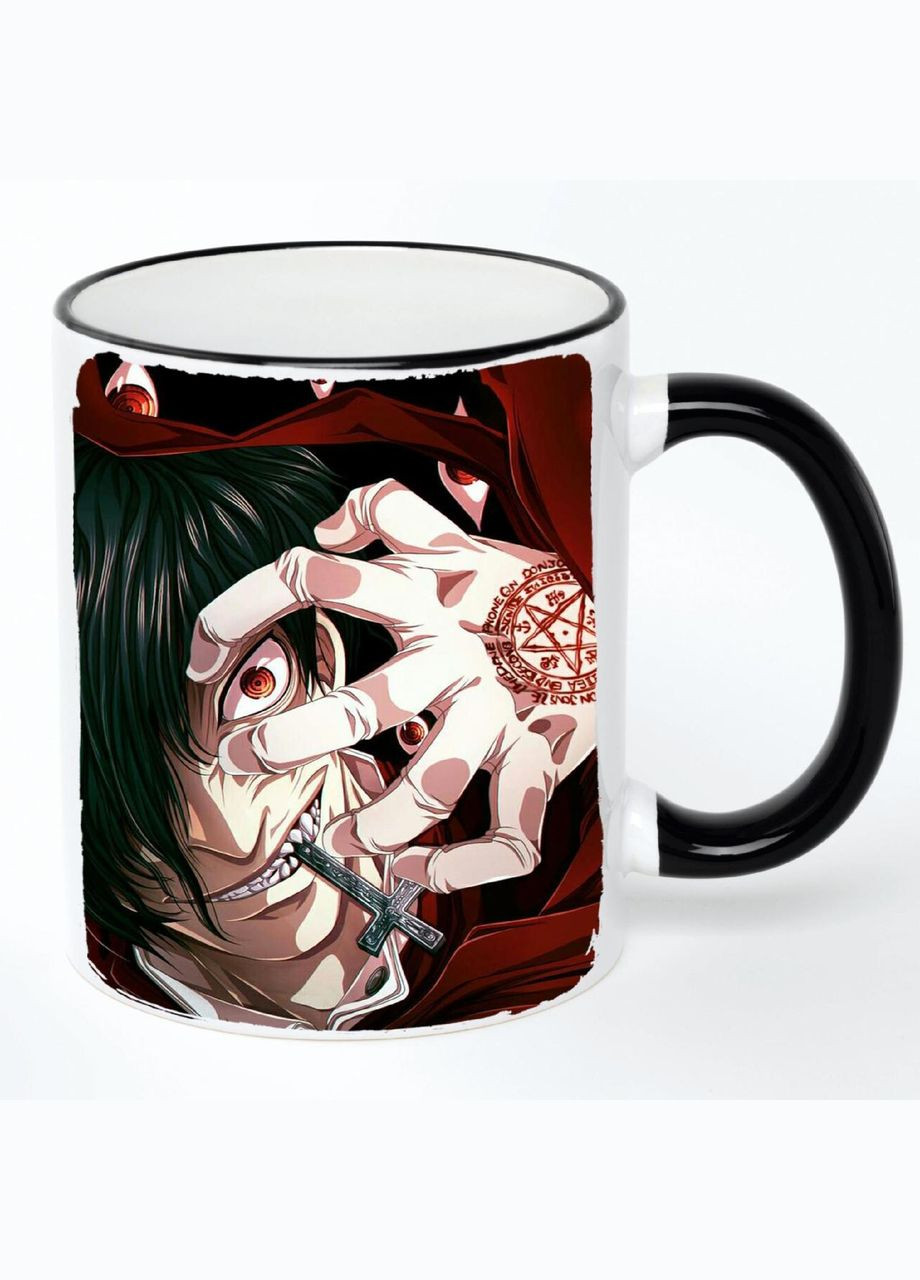 Чашка Хеллсинг Аниме #013 (кружка, кружка) Белая с черной ручкой 330 мл No Brand (322714645)