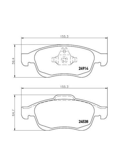 Тормозные колодки дисковые; передняя ось / Kaptur 2 Hella (367040439)