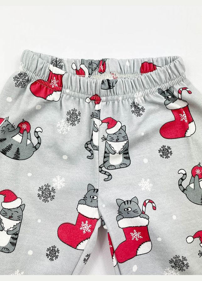 Серая зимняя пижама для девочки Фламинго