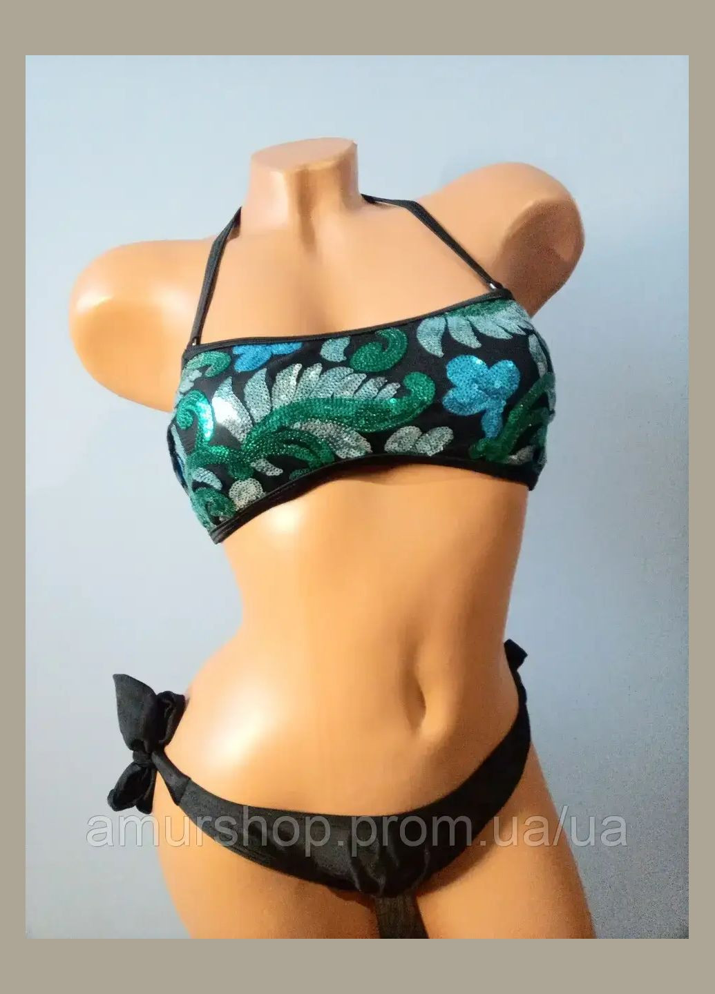 Чорний літній купальник бандо чорний Polovi