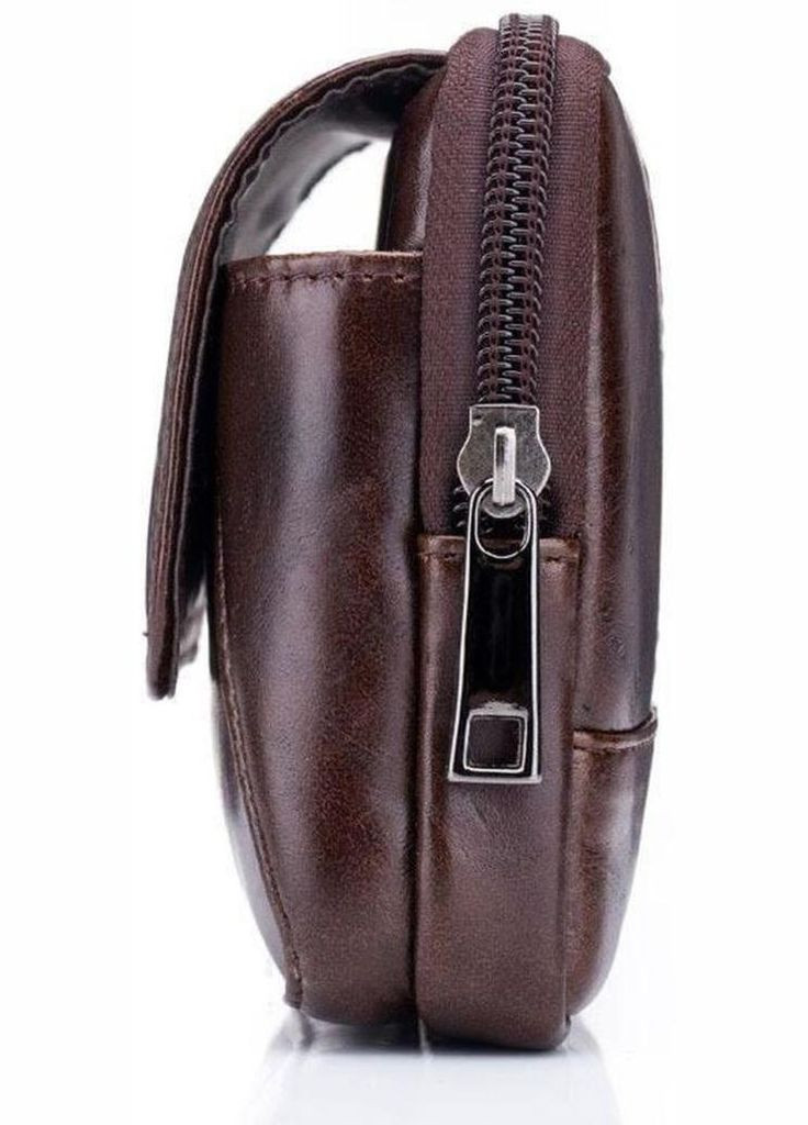 Сумка чоловіча шкіряна на ремінь месенджер в дорогу для документів чохол для телефону сумочка на пояс BULL (332768935)