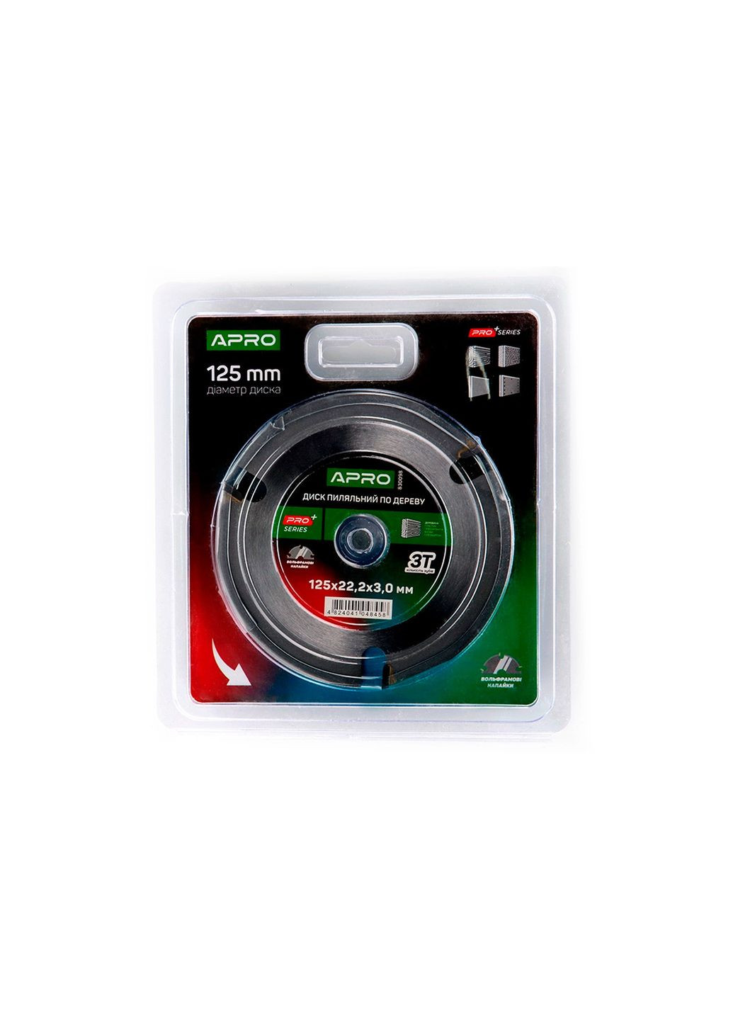 Диск пильный по дереву 125 мм вольфрамовый 3T для высоких оборотов до 12000 об/мин Apro (340461544)