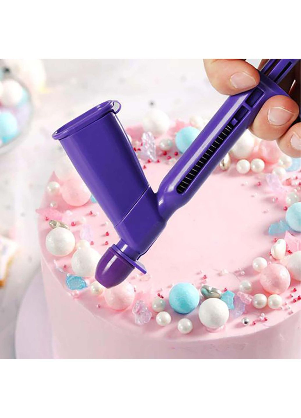 Пистолет шприц кондитерский для декорирования тортов и капкейков сахарными бусинами и жемчужинами Kitchen Master (361079605)