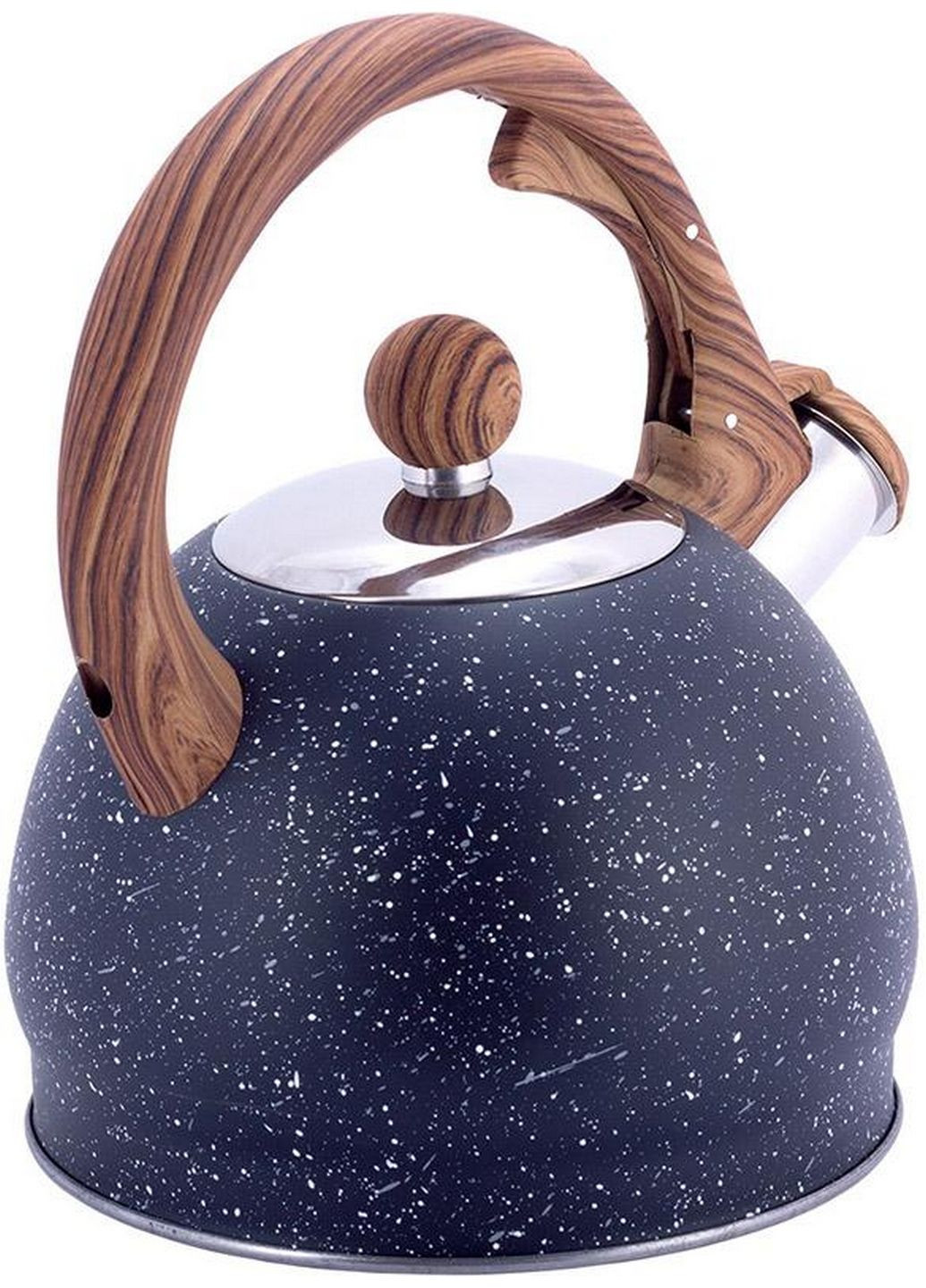 Чайник Whistling Kettle Marble 2л зі свистком, чорний мармур Ø16,5х21,5 см Kamille (289462849)