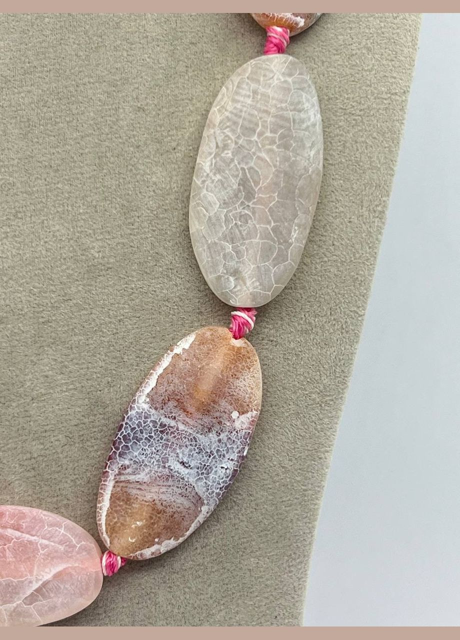 Намиста агат 50 см Двоколірний 11703 No Brand (311686447)