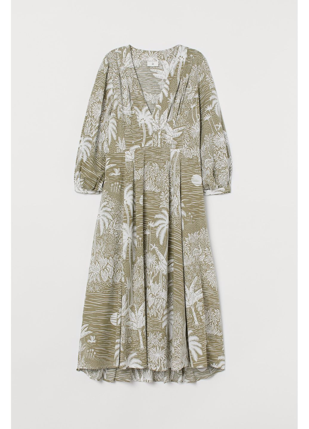 Фісташкова сукня H&M з квітковим принтом