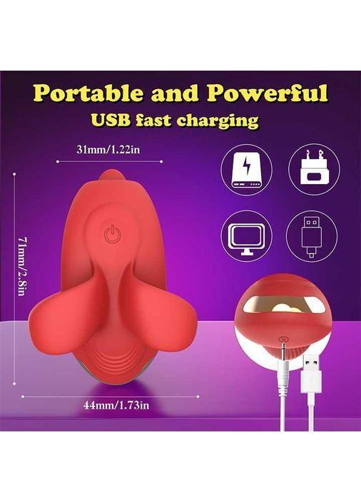 Кліторальний смарт-вібратор силіконовий з акумулятором для жінок 71 мм Love Spouse (366732762)