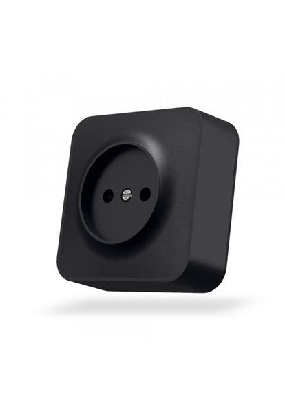 IP20 Розетка наружная одинарная черный графит BINERA Videx (366298281)