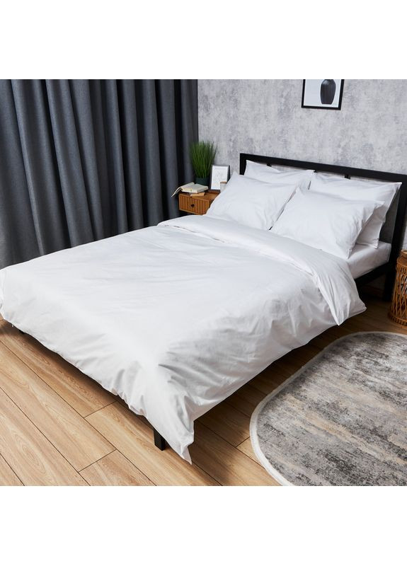 Комплект постільної білизни Бязь Gold Люкс «» Полуторний Євро 160х220 наволочки 2х40х60 (MS-820007370) Moon&Star White Glow (356114709)