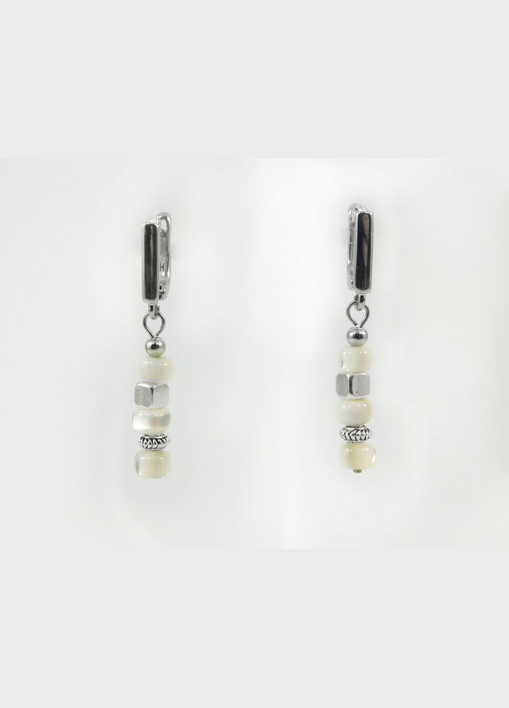 Эксклюзивные серьги "Джессика" Перламутр рондель, галтовка Fursa fashion (315590534)