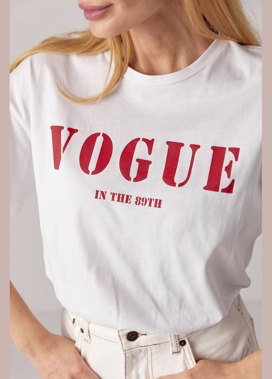 Жіноча футболка з написом Vogue Lurex - (294607066)