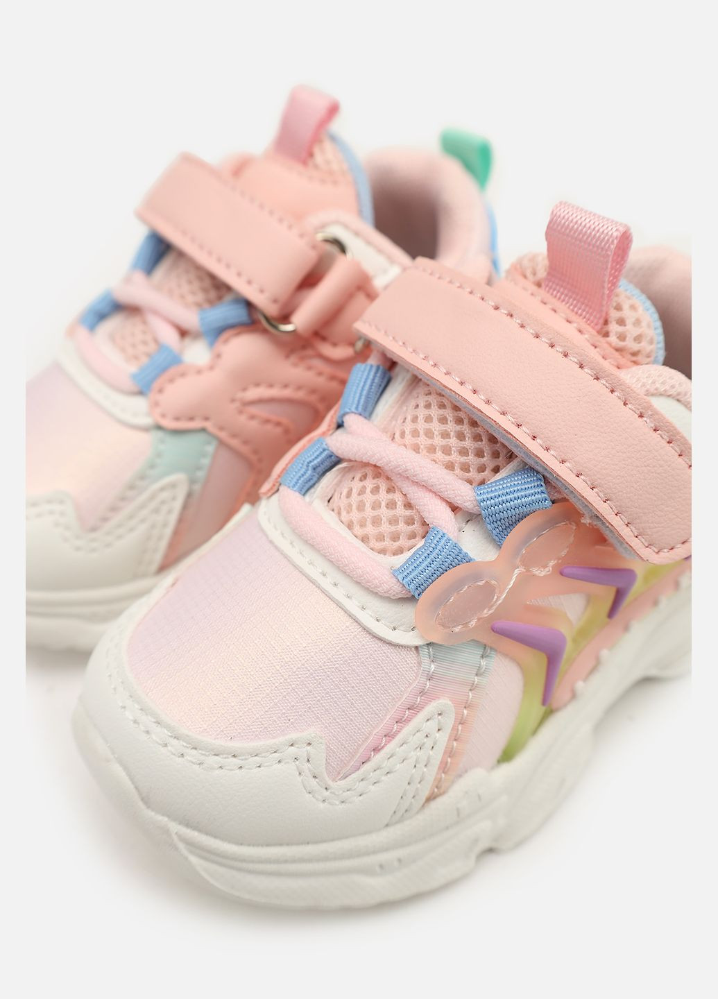 Рожеві осінні кросівки для дівчинки, на пласкій підошві колір рожевий cb-00273943 Kimboo