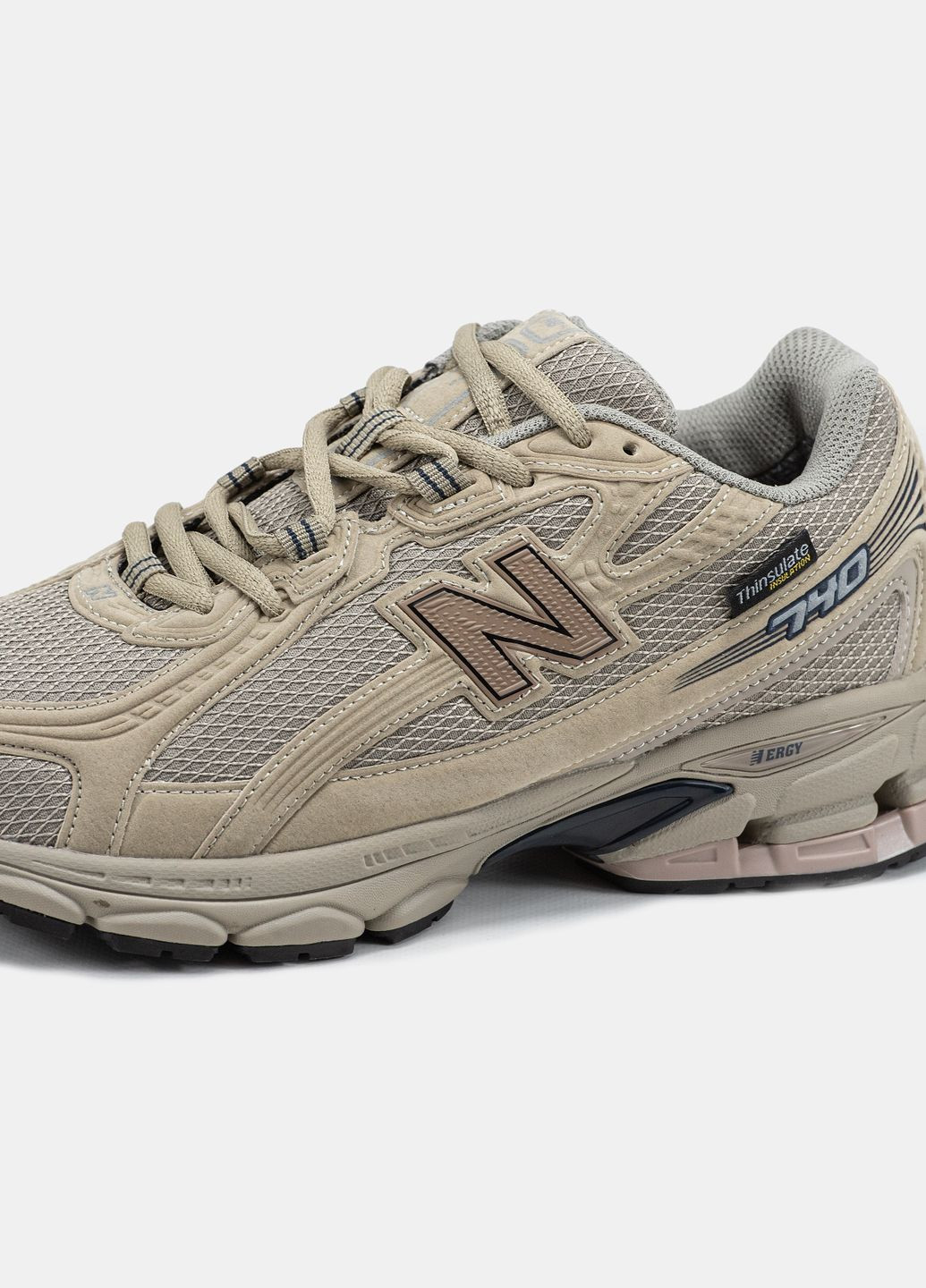 Бежевые зимние кроссовки зимние мужские new balance 740 thinsulate winter beige termo gore-tex | нью беланс 740 бежевые термо No Brand