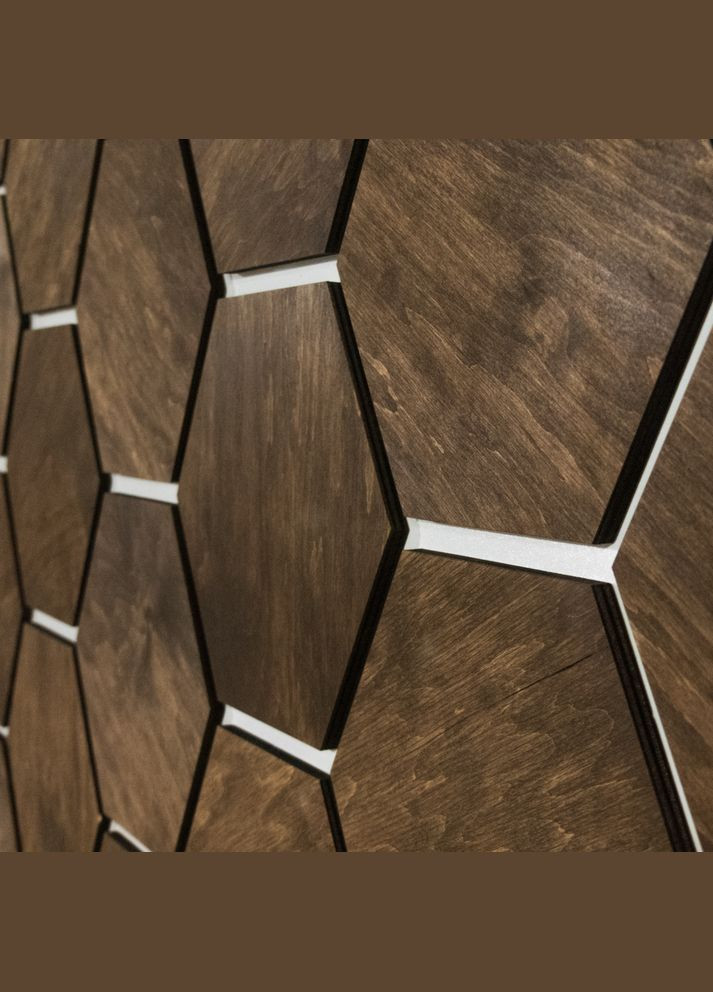 Дерев'яні Стінові Панелі Соти Вільха Темна 36шт (1кв.м.) No Brand (307071905)