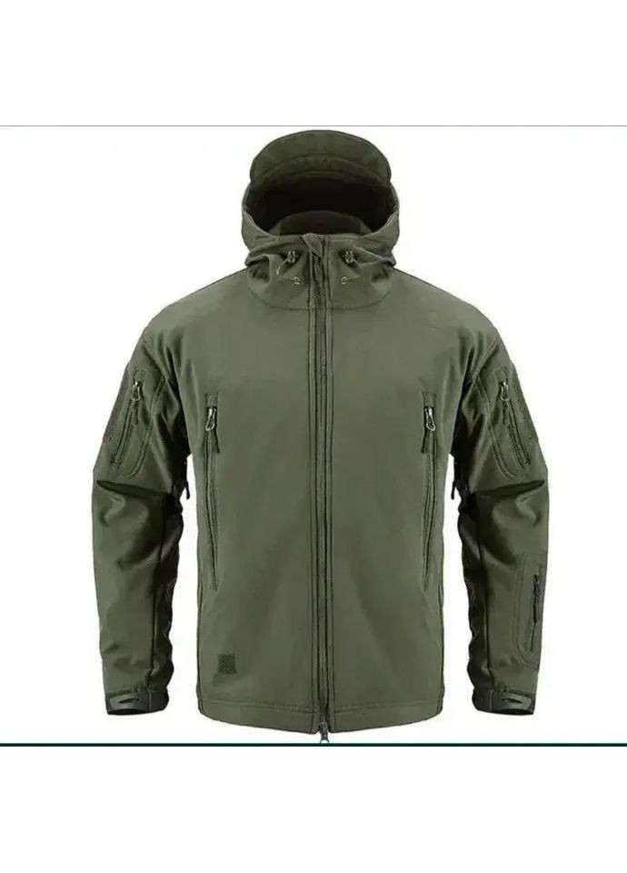 Куртка тактическая Soft shell на флисе Олива M No Brand (358645204)
