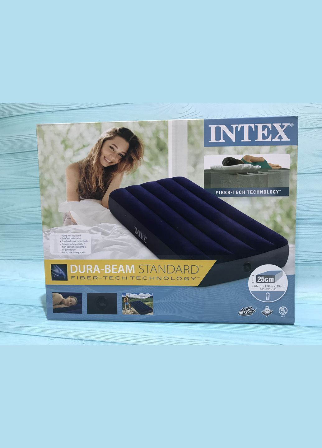 Матрас надувной односпальный 191x76x25 см (64756) Intex (311223050)