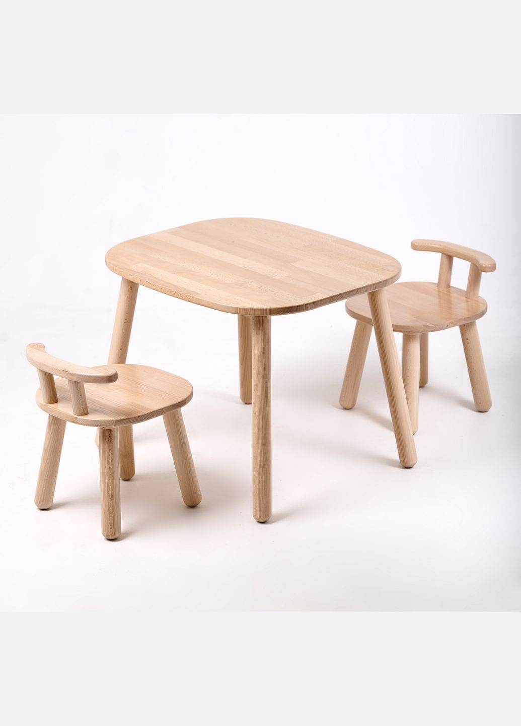 Детский столик и два стульчика из бука для детей 2-4 лет Tatoy (292564935)