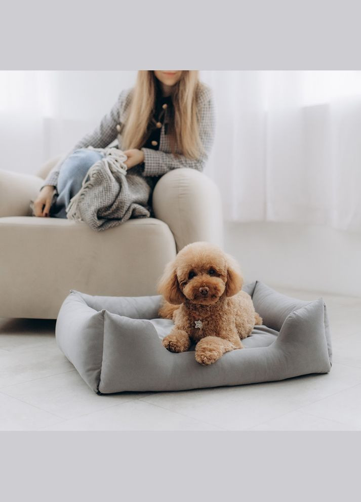 Лежак для собак Dominic 55 х 45 x 15 см Grey Rock (D2147/55) Noble Pet (363057845)