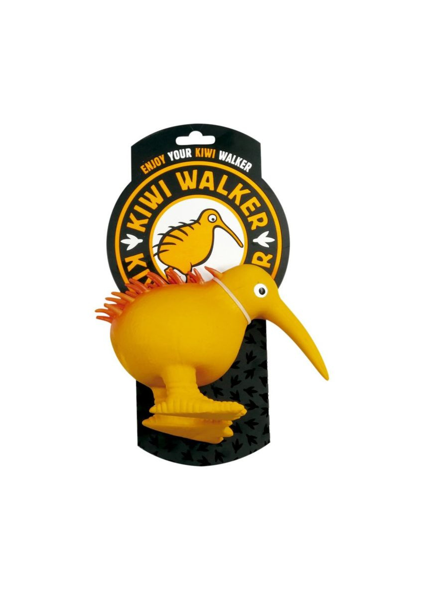 Іграшка для собак Птах ківі помаранчевий, 15,5 см, латекс Kiwi Walker (292259782)