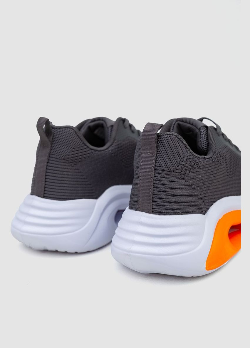 Темно-сірі всесезон кросівки чоловічі текстиль, колір червоний, 243r1071 Fashion