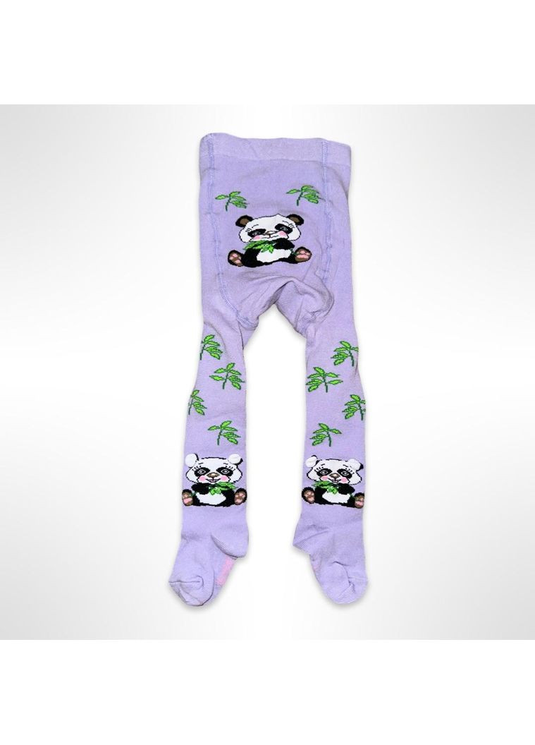 Детские колготки хлопчатобумажные 3D Панда De Фиолетовые (0844) Melatti (356603660)