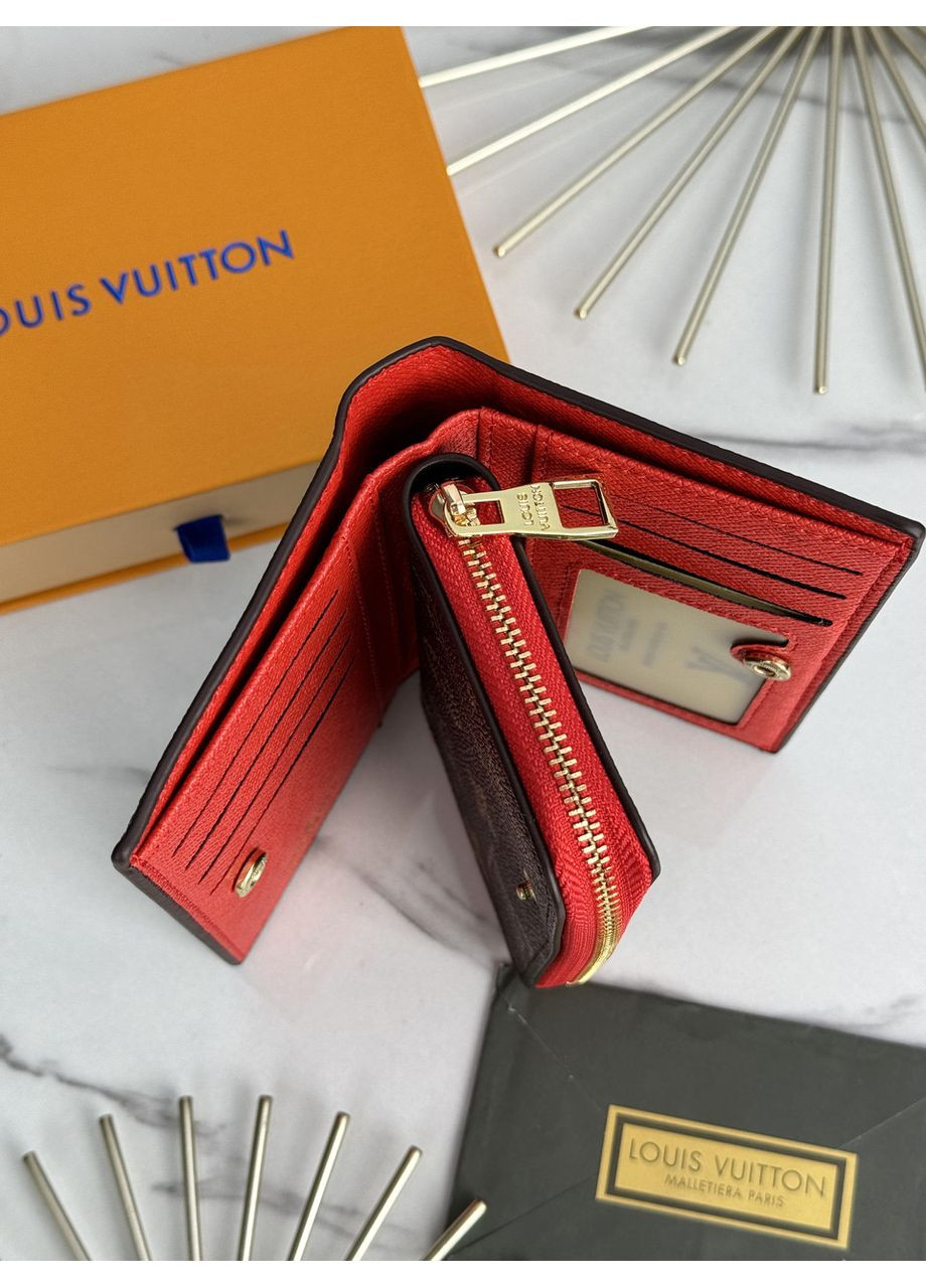 Женский кошелеккоричневый + красный книжка No Brand (369934946)