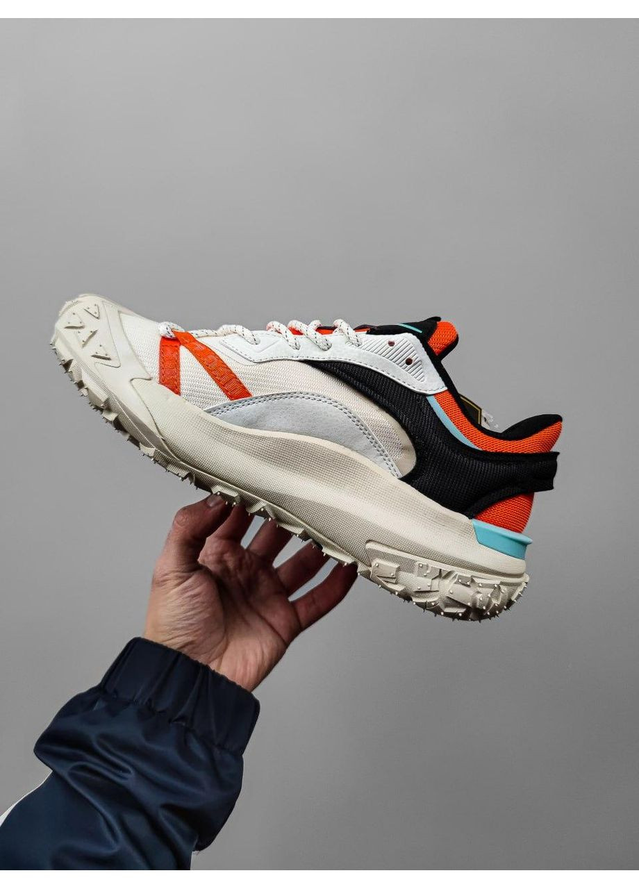 Белые демисезонные кроссовки мужские nike acg mounth fly beige / orange найк асж маунс флай No Brand