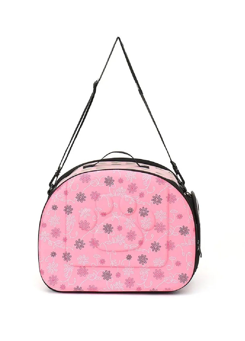 Сумка переноска для тварин котів собак з вентиляцією підстилкою ременем для перенесення 42x28x30 см (477701-Prob) Рожева Unbranded (299101482)