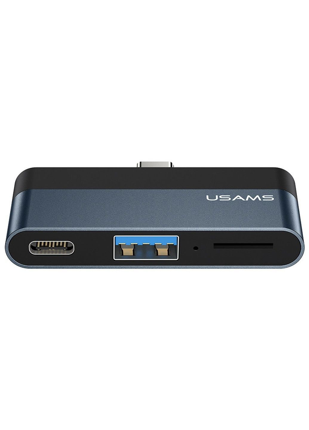 Перехідник HUB US-SJ491 Type-C Mini Hub (Type-C + USB + Micro SD) USAMS (291880849)