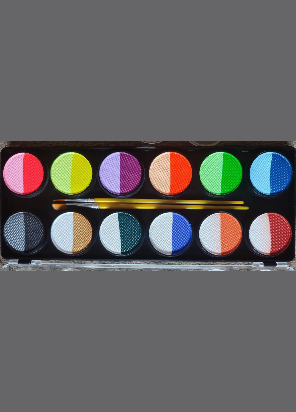 Аквагрим набор 12 цветов и 2 кисти RT013A Ophir (302241787)