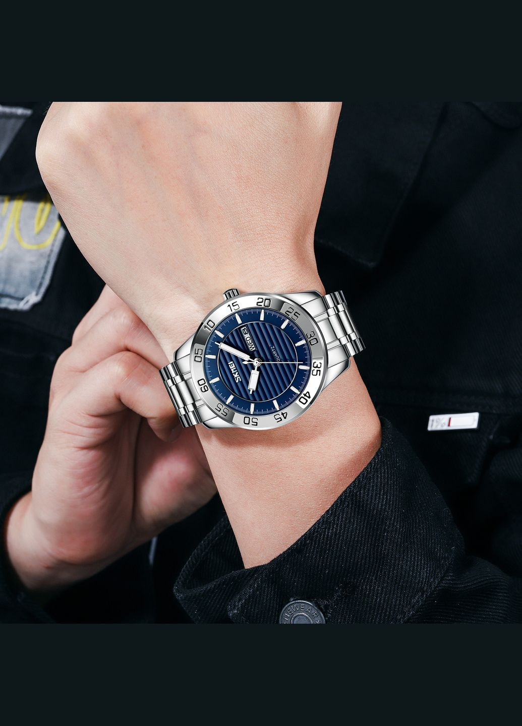 9293SIBU Silver-Blue Skmei (372942875)