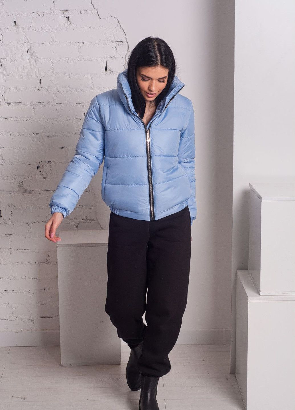 Блакитна демісезонна куртка к-008 блакитна SoulKiss k-008