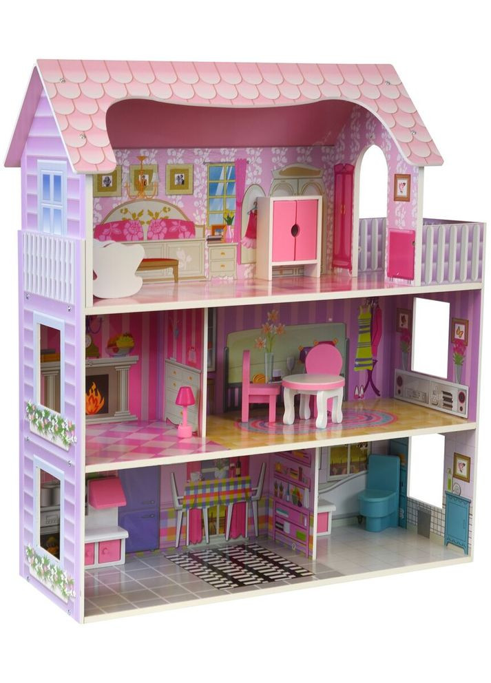 Деревянный кукольный дом с LED подсветкой () 3892 Funfit (309005948)