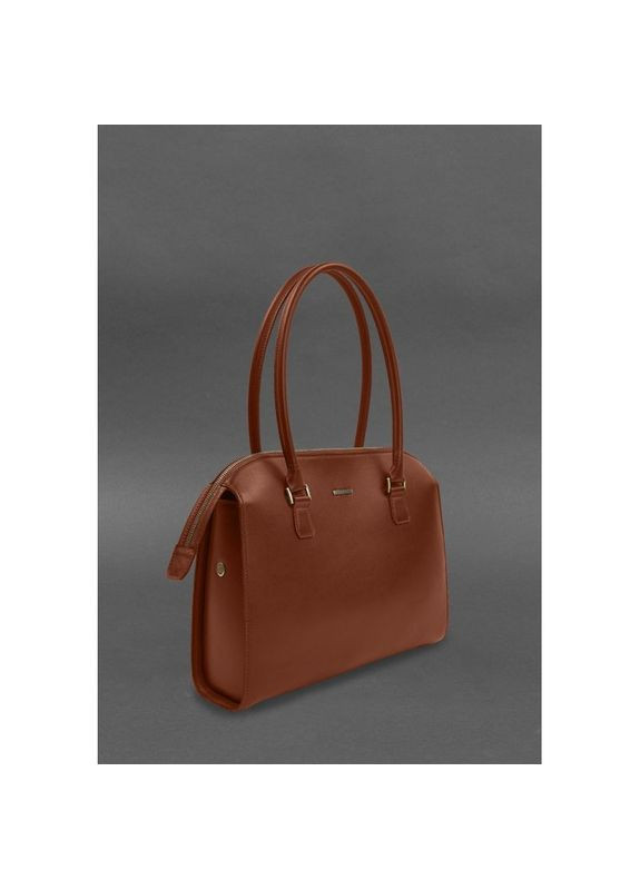 Сумка тоут через плече шкіряна жіноча велика Коричневий 36029 BlankNote (338182772)