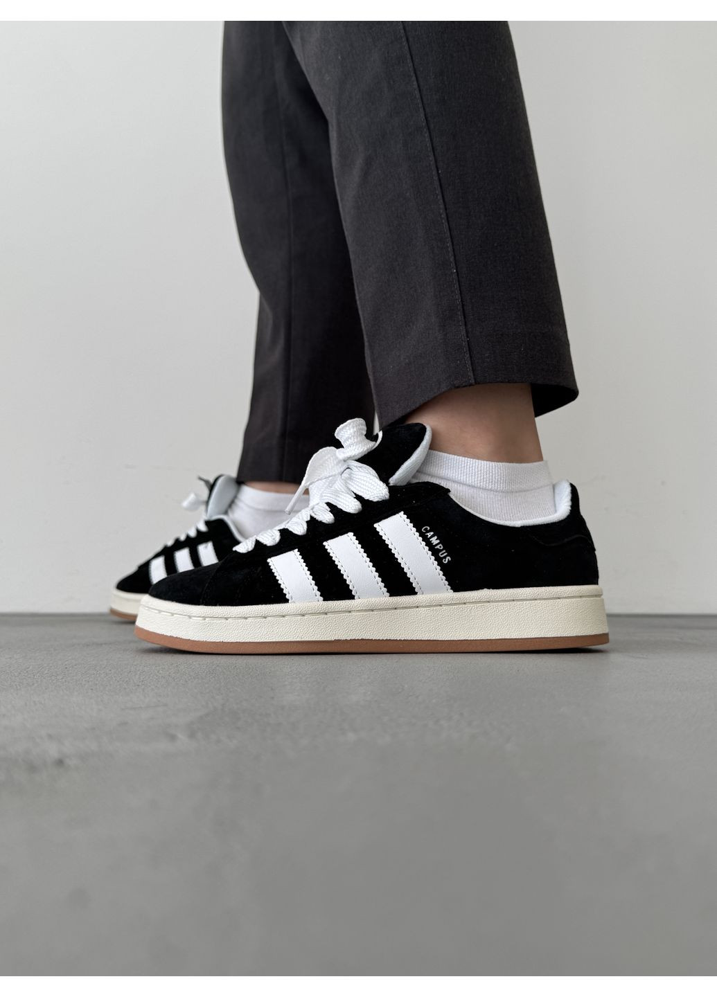 Чорні Осінні кросівки чоловічі adidas campus core black адідас кампус No Brand