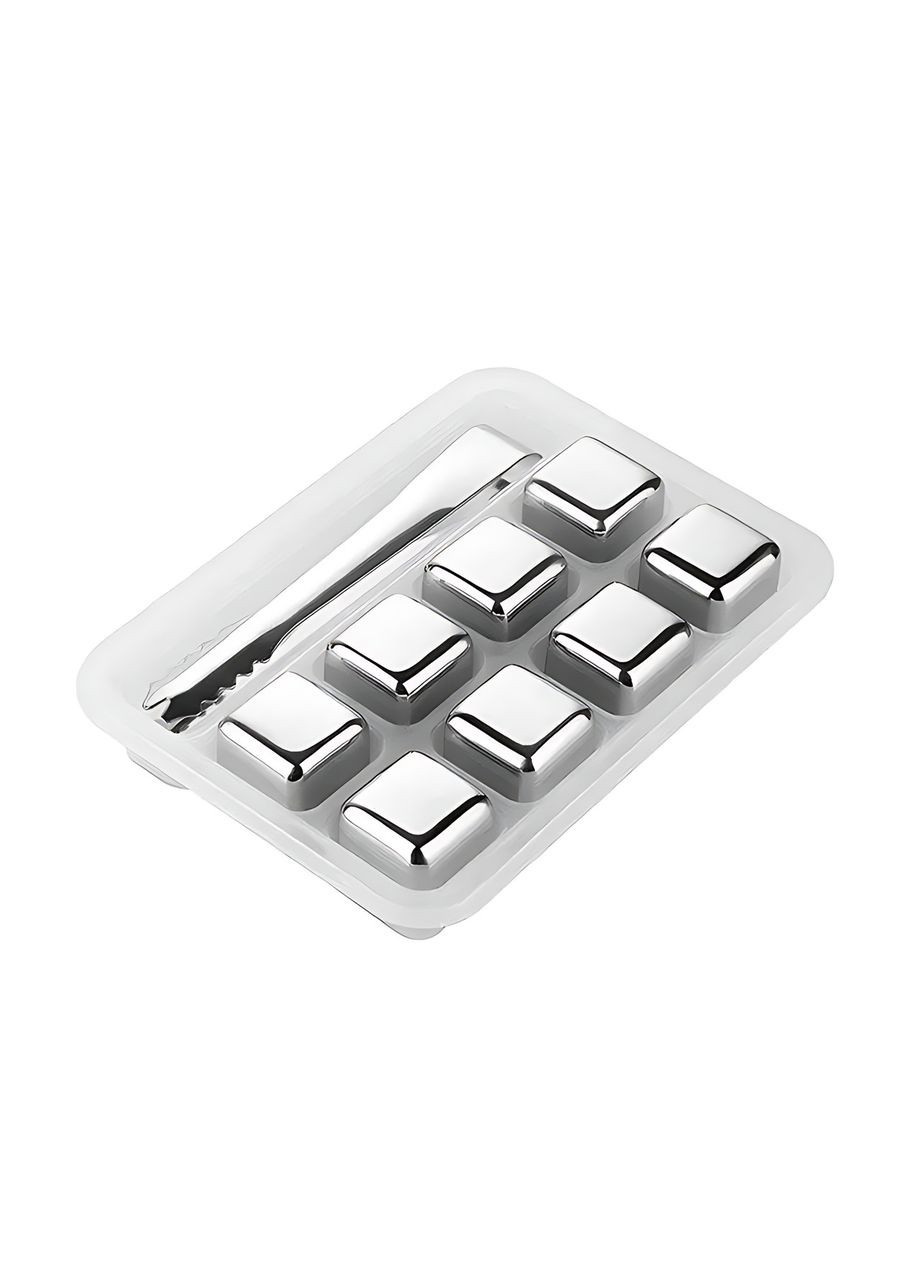 Кубики для охлаждения напитков 8 шт. камней и щипчики для охлаждения виски нержавеющая сталь REMY-DECOR (293152642)