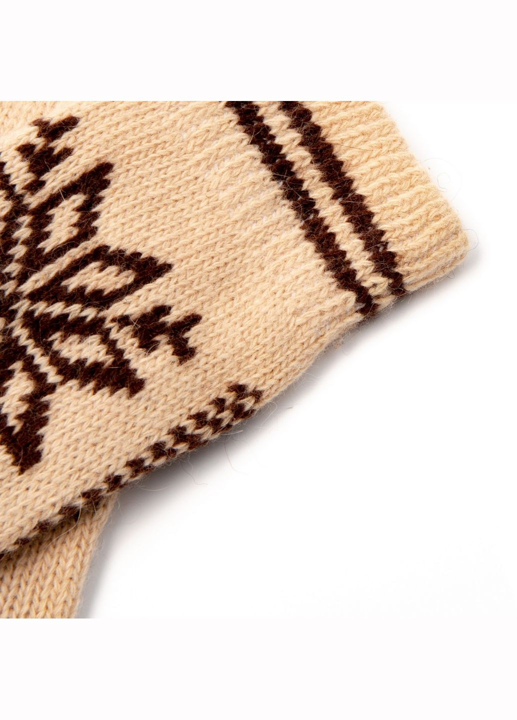 Перчатки женские вязаные шерсть бежевые АВРИЛ LuckyLOOK 023-536 (290278122)
