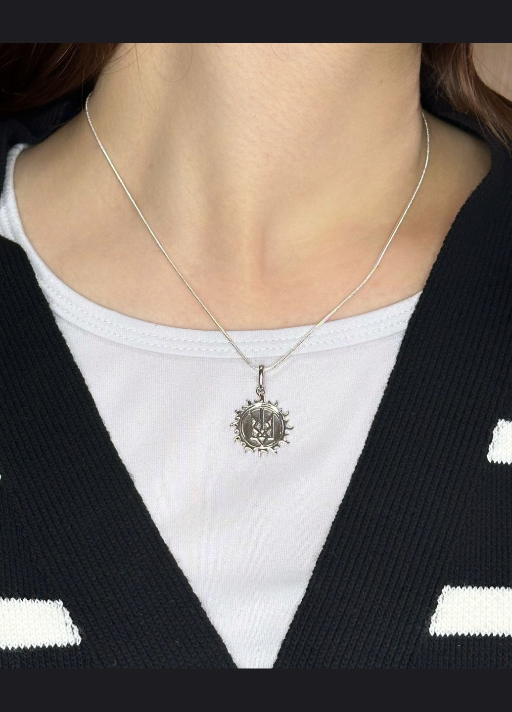 Срібна підвіска "Тризуб" | Символ національної гордості та стилю Family Jewelry House (322777230)