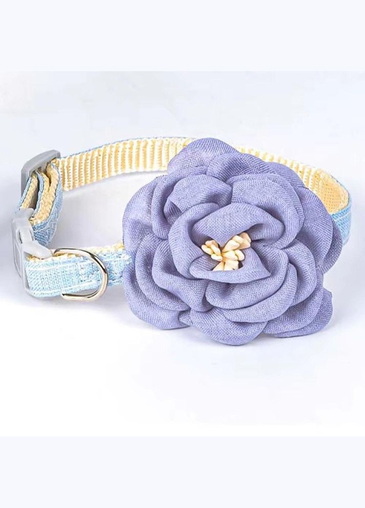 Стильний нашийник для кішок, прикрашений милою квіткою Фіолетовий S (20-27см) Kitty (308862959)