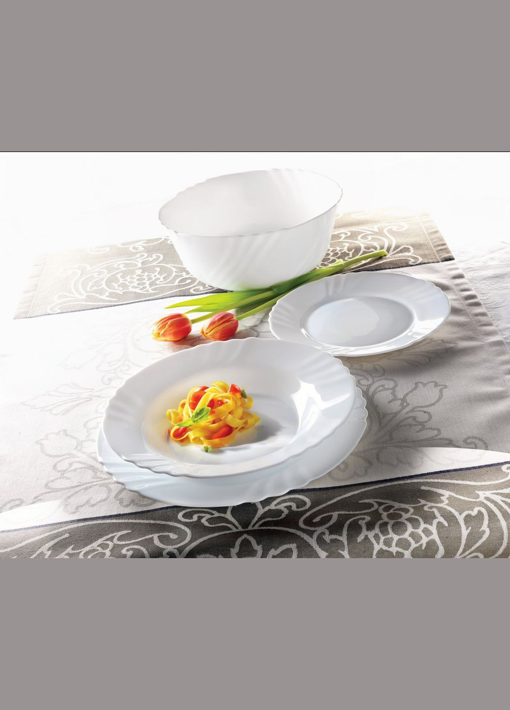 Тарелка суповая Ebro, d24см, опаловое стекло, Bormioli Rocco (334712569)