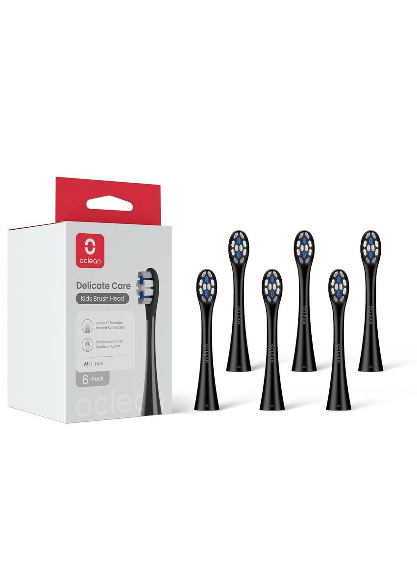 Насадка для зубной электрощетки X Kids P3K8 Black (6 шт) (6970810557381) Oclean (370619843)