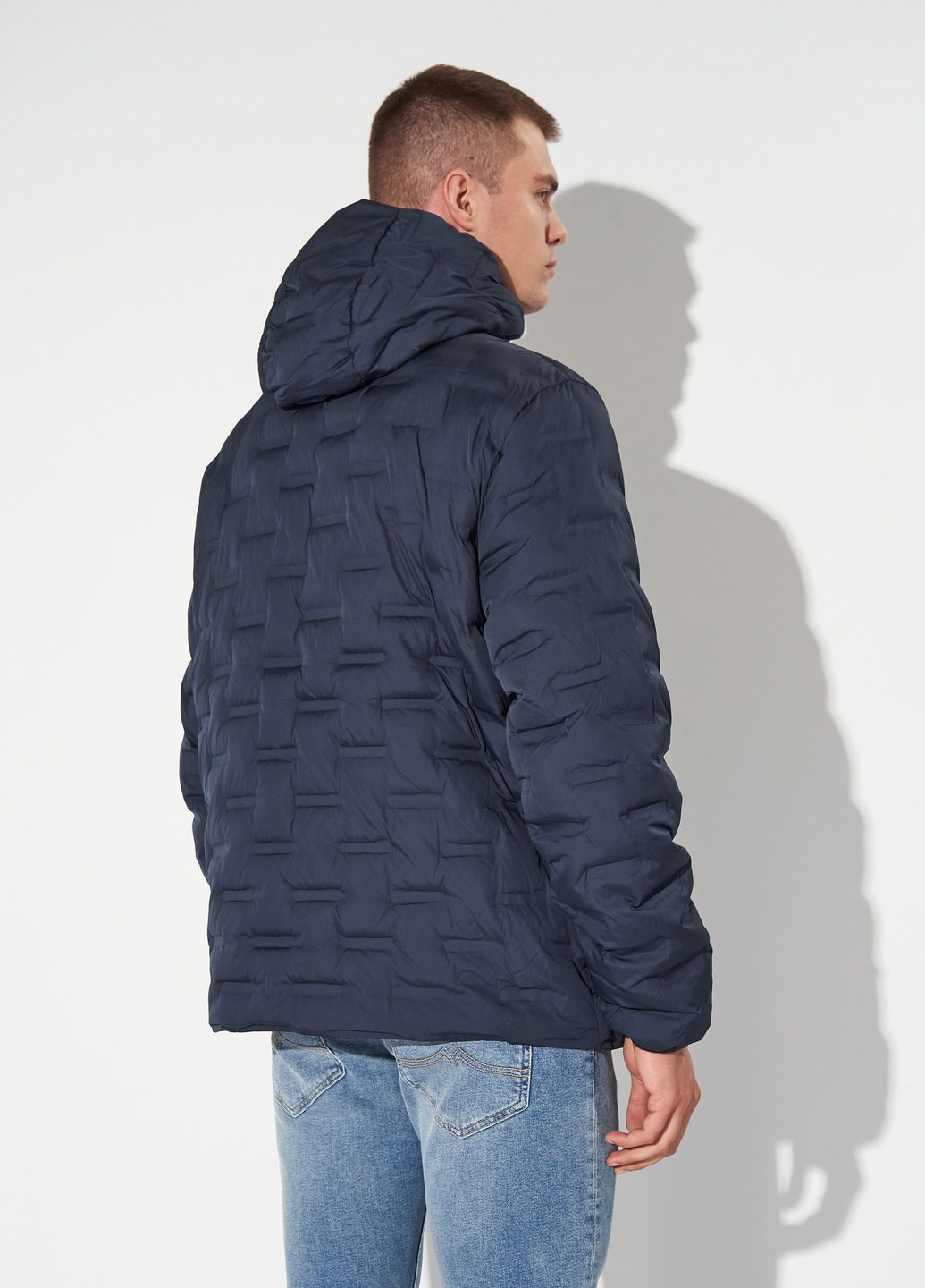 Темно-синя демісезонна куртка чоловіча () демісезонна з капюшоном темно- синій (1015600) Mustang Westchase