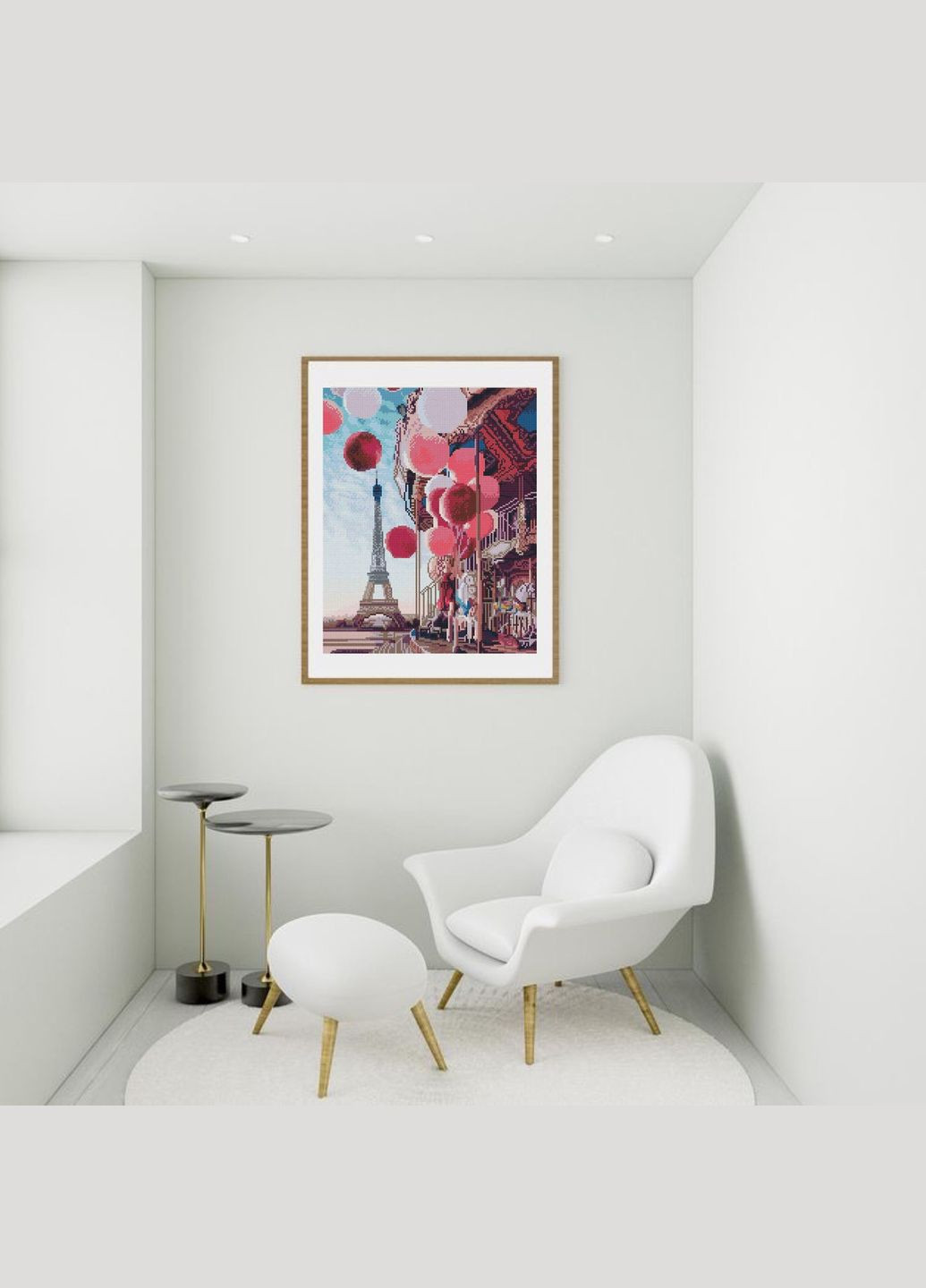 Набір алмазної мозаїки 40х50 Повітряні кульки і Париж SP082 ColorArt (299772359)