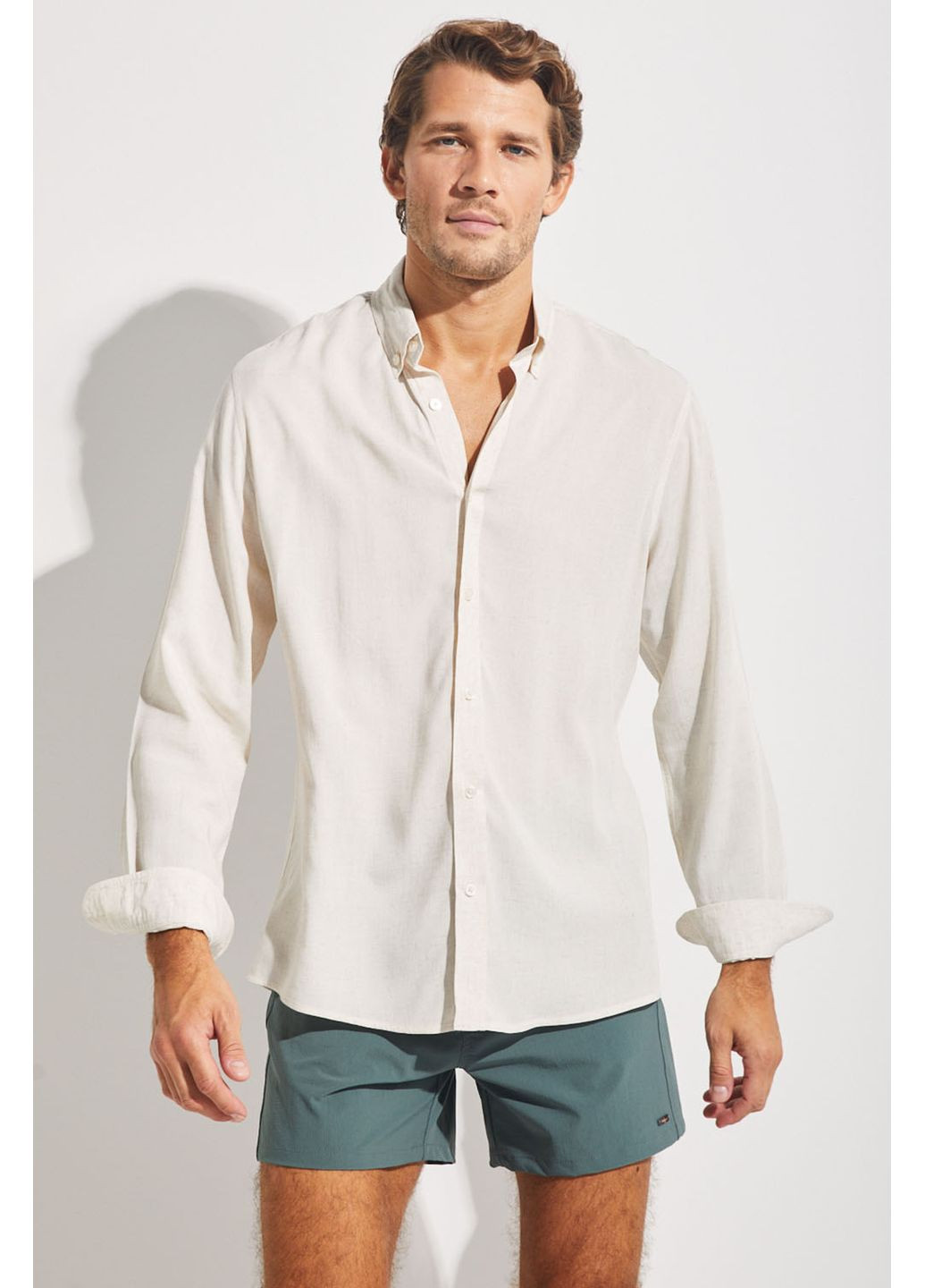 Мужские зеленые шорты стайл, цвет зеленый, размер m Kom