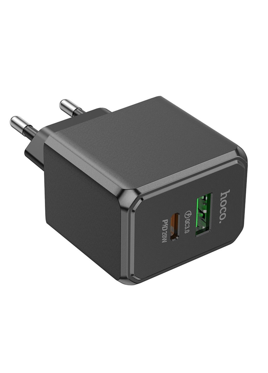 Мережевий зарядний пристрій CS14A Ocean PD20W+QC3.0 charger Black Hoco (369456624)